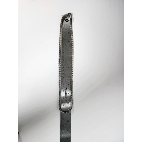 Vintage Sterling Silver Chain Necklace With Secure Clasp 20 Inches Estate Jewelr - Picture 4 of 11